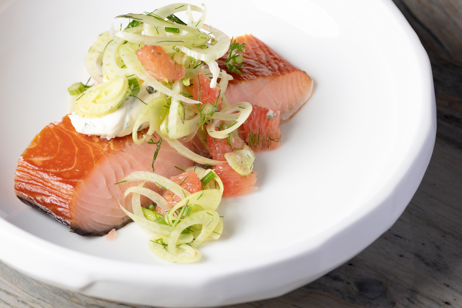 Scottish smoked salmon smoked on board