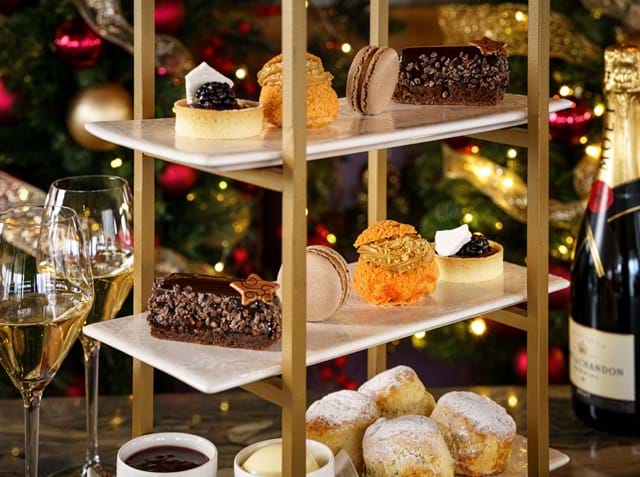 Close up of Christmas Afternoon Tea