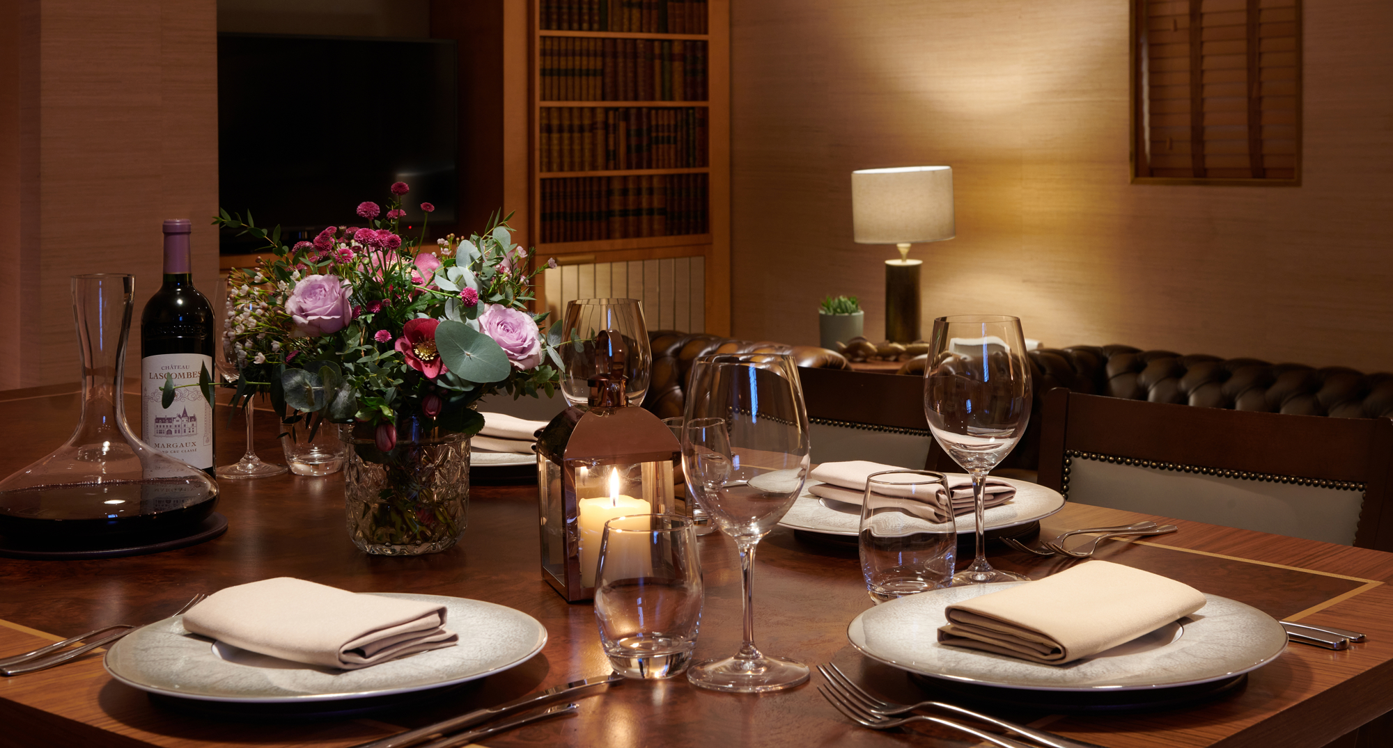 The table is set in the Skerryvore cabin