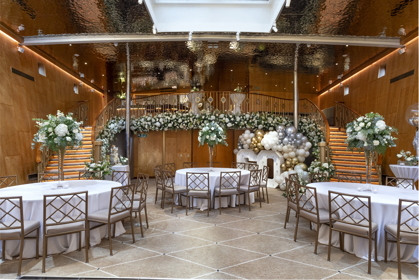 Ballroom with 60th sign - Alix McIntosh