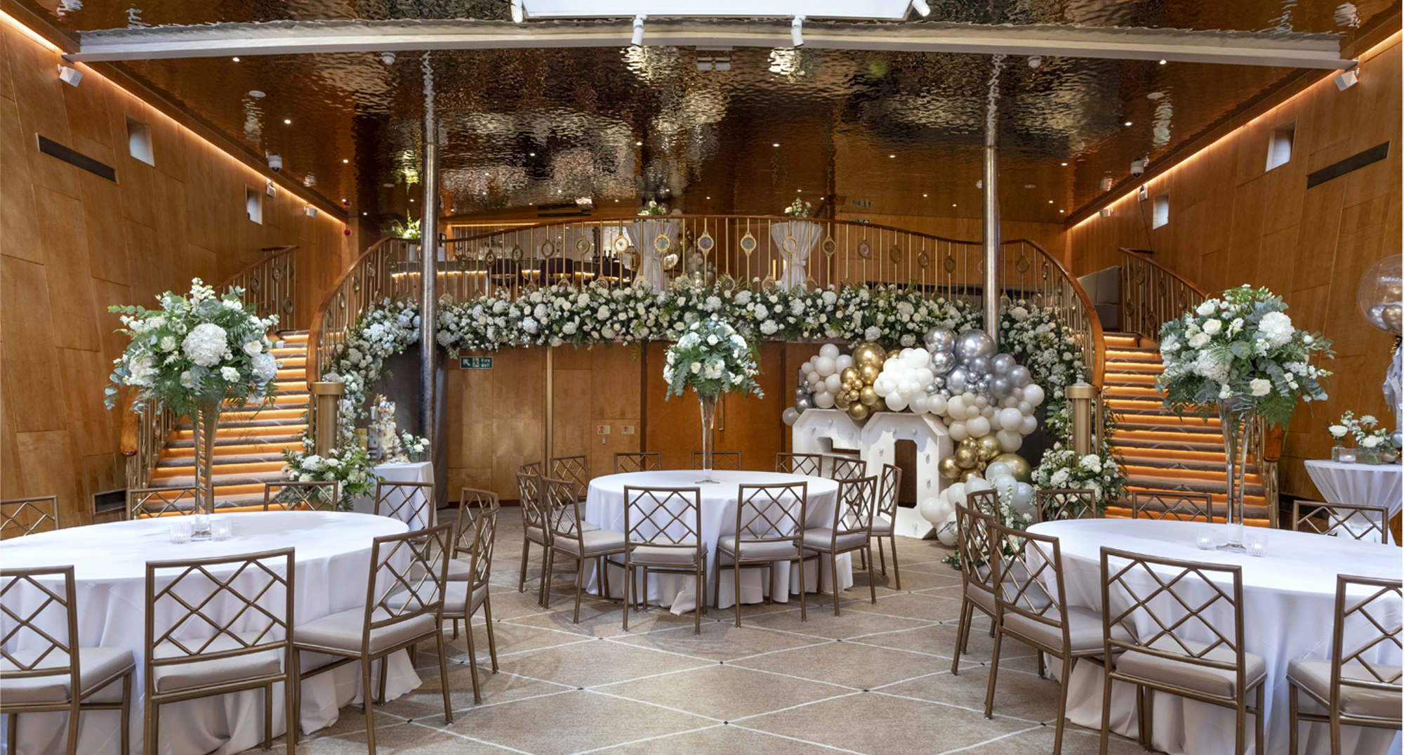 Ballroom with 60th sign - Alix McIntosh