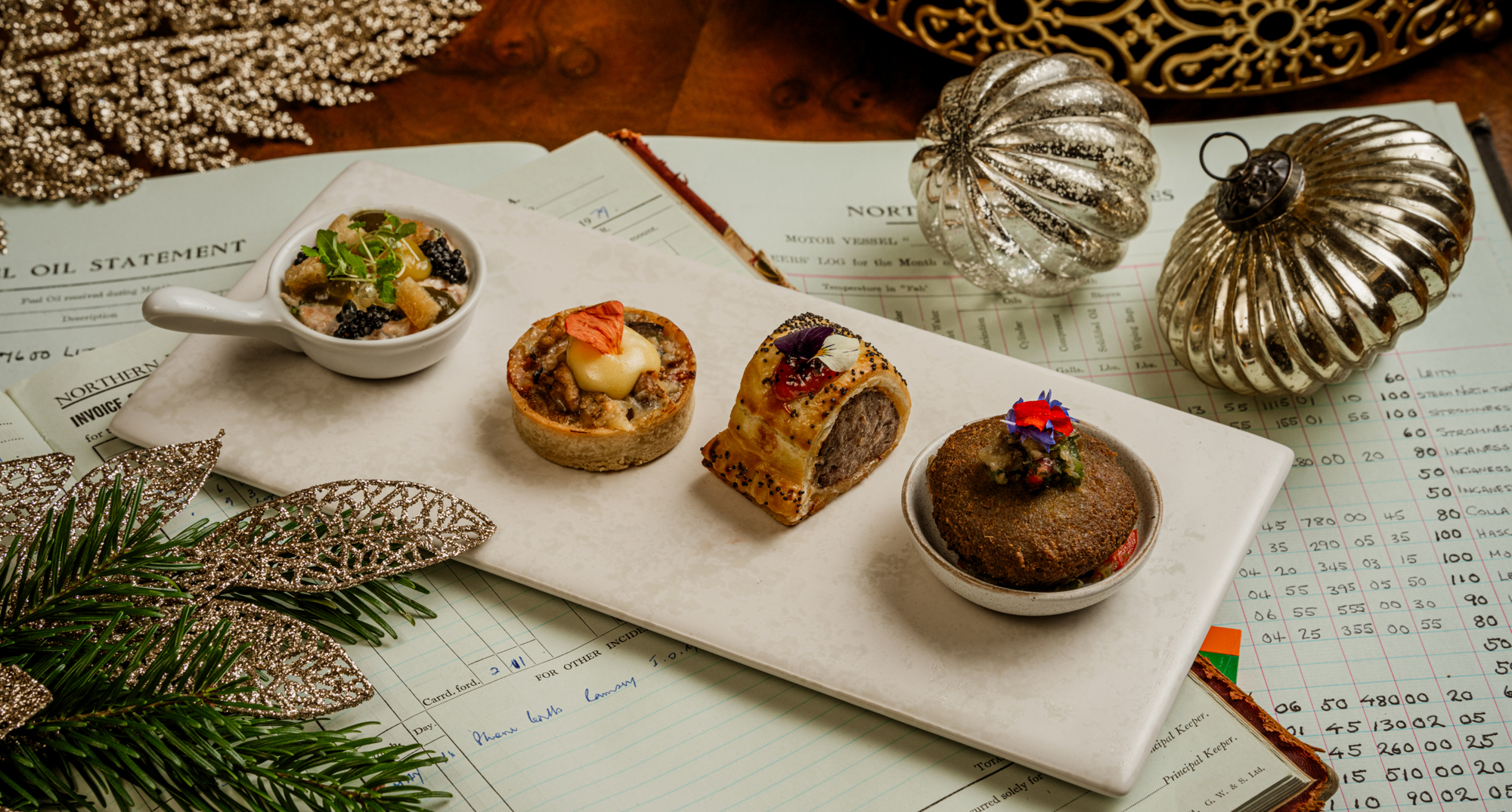 Savoury elements of Festive Afternoon Tea