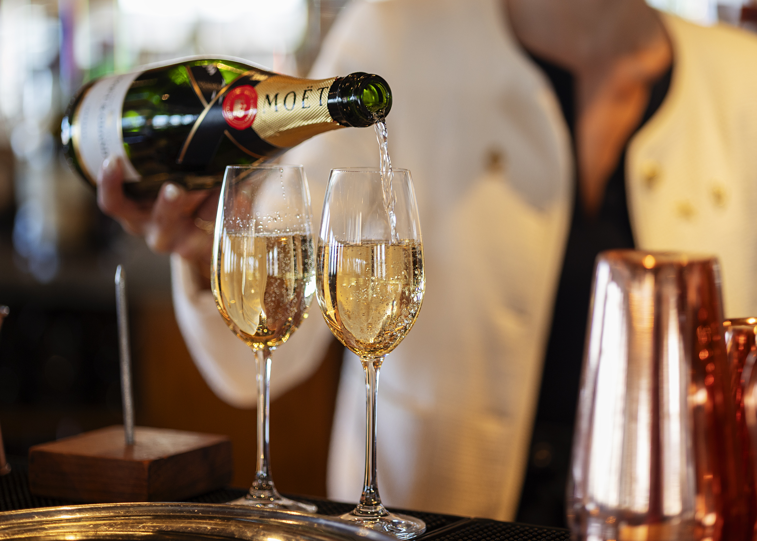 two glasses of champagne